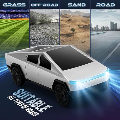 Remote Control Truck Toy for Kids 3-8: 1/24 Remote Control Pickup Truck for Kids, Durable Toy Vehicle with Lights, 2.4GHZ Non-Interference RC Car, Birthday Gift for 3 4 5 6 7 8 Year Old Boys - Image 4