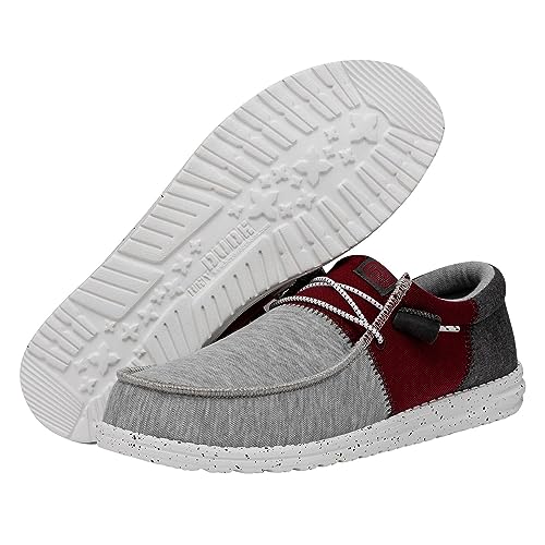 HEYDUDE Wally Tri Varsity Crimson Size M13 | Men's Shoes | Men's Slip On Loafers | Comfortable & Light-Weight3