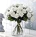 Produktbild 10 STK. Seide künstliche Rose,künstliche Rose Blumen Kunstblumen Blume Dekoration Blumenstrauß DIY Weiß Rosen Blumenarrangement