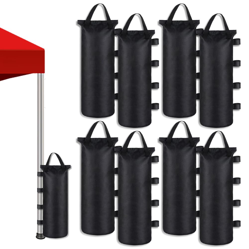 Pesi Per Gazebo 4 Pezzi – Sacchi Di Sabbia In Tessuto Oxford 800D 50x20cm – Da Riempire Fino A 10kg