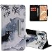 Produktbild HMTECH Galaxy A7 2018 A750 Hülle Glitzer Schwarzer Tiger Leder Flip Bookstyle Standfunktion Karten Slot Magnetverschluß Tasche Brieftasche Etui Case,Diamond Black Tiger