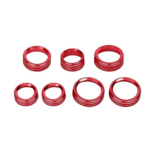 CFS_ALLOY Pomo de aleación de aluminio para interruptor de faros delanteros de aire acondicionado de aleación de aluminio, 4WD, anillo de decoración