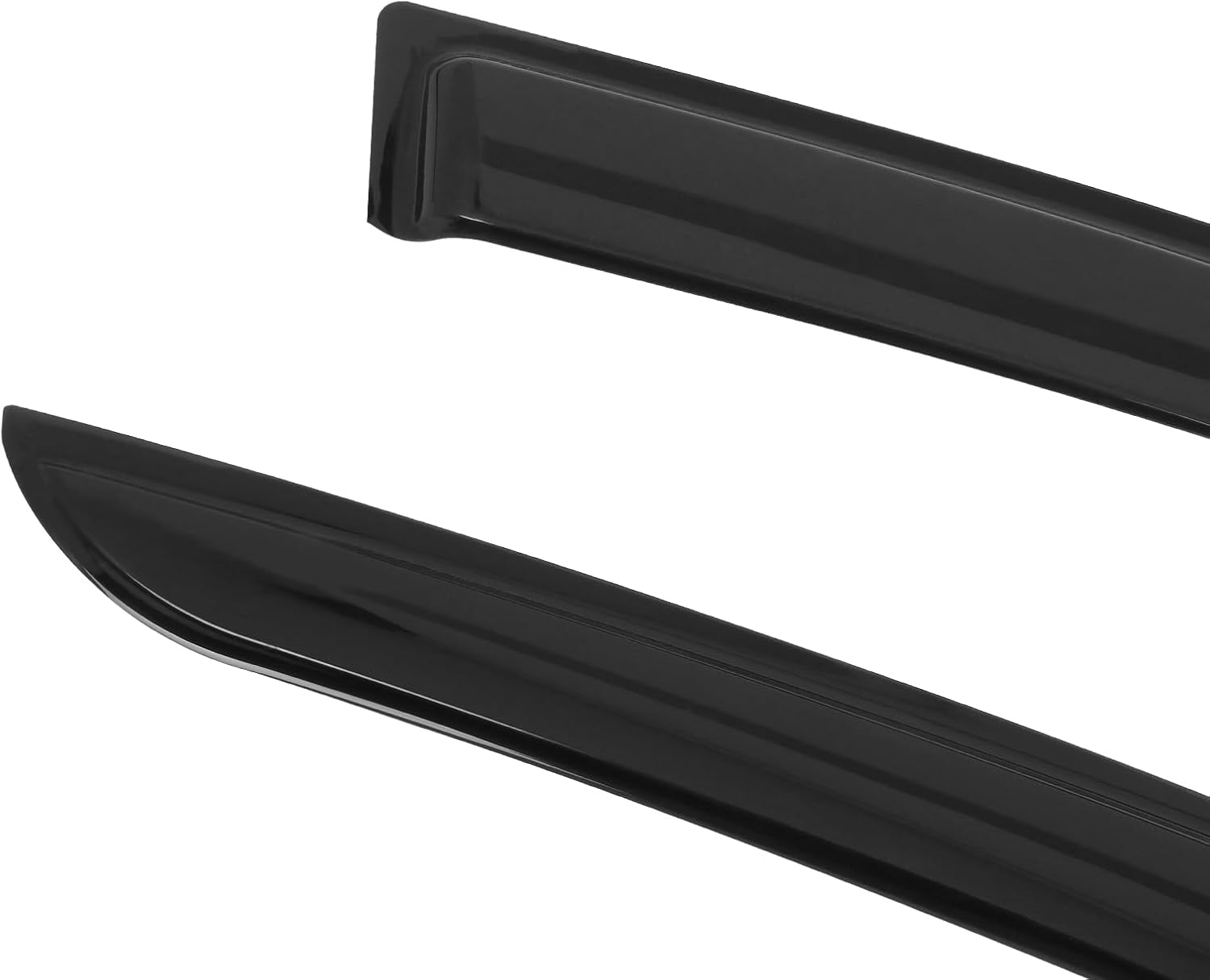 IKON MOTORSPORTS Tape on Window Visors Compatible with 2022-2025 Hyundai Santa Cruz, Acrylic Smoke/Tinted Rain Guards, Side Window Wind Deflectors 4PCS