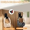 Hi-ERA Metal Headphone Wall Mount Holder, 1-Pack Adhesive & Screw Mount Headset Hanger with Non-Slip Rubber Pad, Universal Gaming & Office Headphone Organizer for Desk or Wall #1