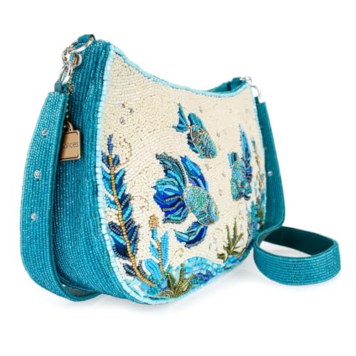 Mary Frances Fish Harmony Ocean-Themed Beaded Crossbody Bag – Vibrant Aquatic Style Novelty Evening Clutch Purse, Multicolor4