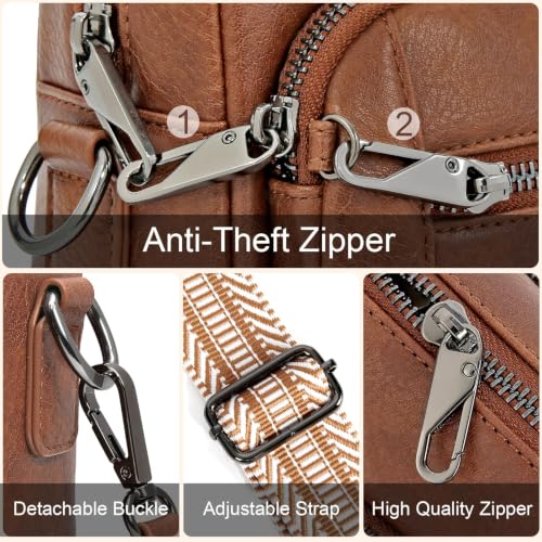 Image of Vegan Leather Crossbody Bags for Women Anti theft Purses and Handbag