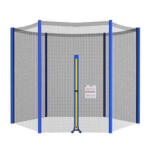 NONMON Filet de Trampoline 305 cm 6 Barres, Filet de Protection pour Trampolines Résistant aux UV,...