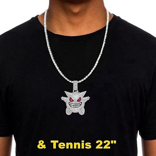 Miniatura 7 de HH Bling Empire Iced Out Bling Cz Corona Rey Diamante Plata Oro Collares de cadena colgante de hip hop para hombre.