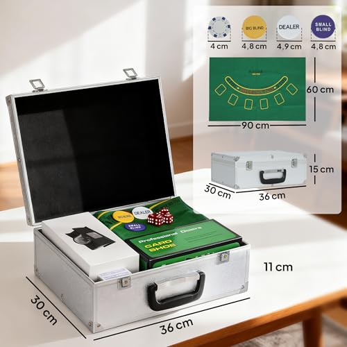 Coffret de poker complet 300 jetons pour animer vos soirées Blackjack - 7