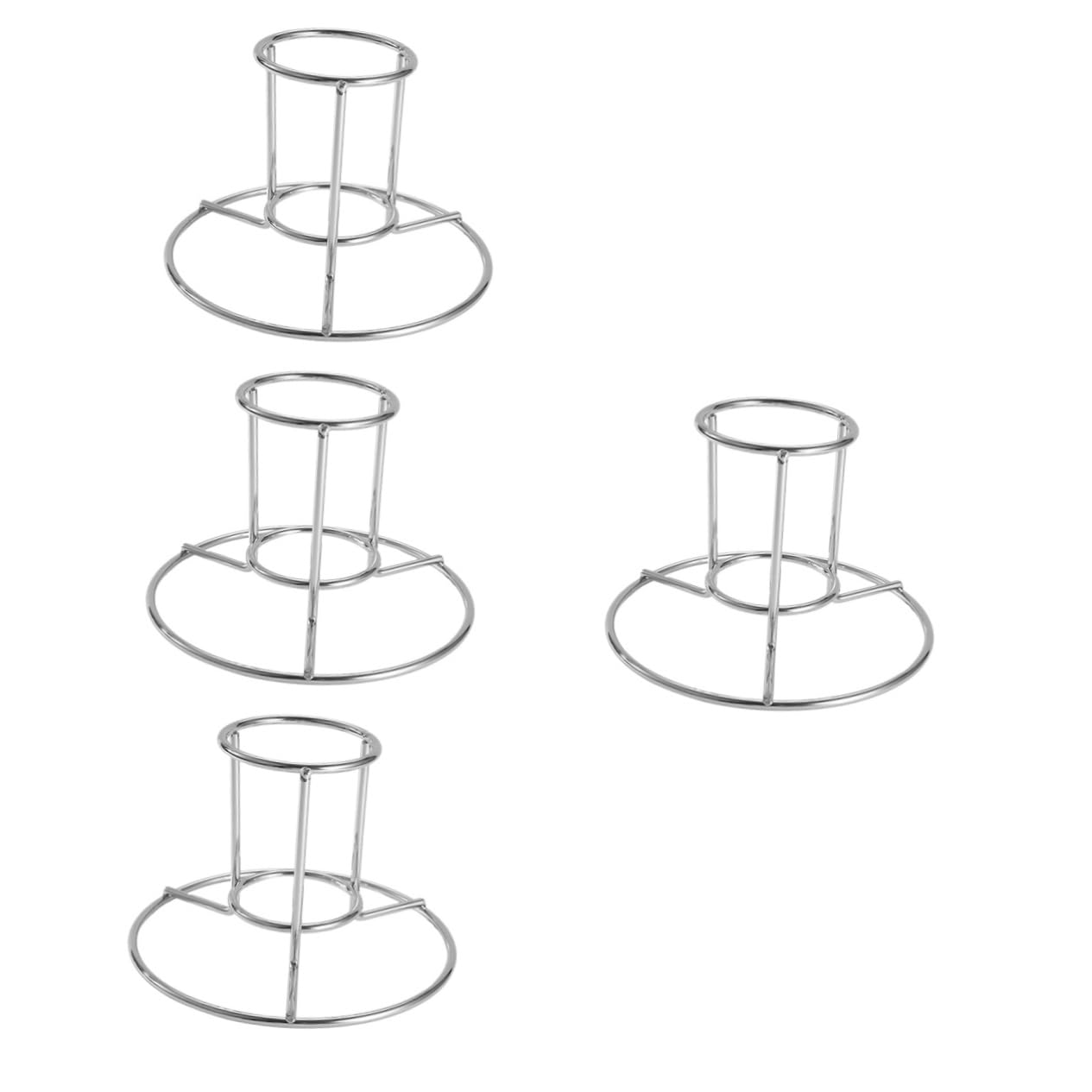 TOYANDONA Lot De 4 Supports De Poulet Rôti pour Barbecue en Acier Inoxydable Argenté