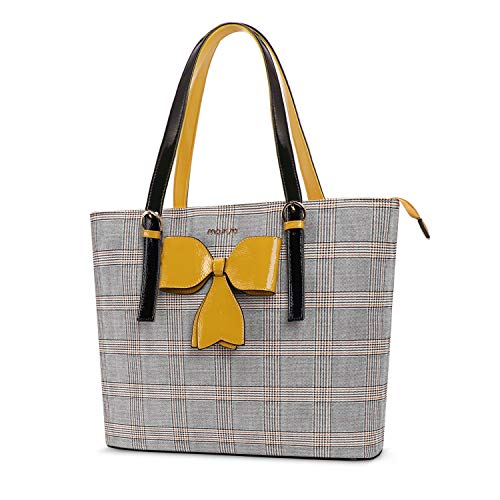 MOSISO Laptop Bag for Women, 15.6 inch Laptop Tote Bag Premium PU Leather