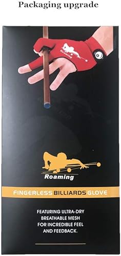 Miniatura 8 de Guantes de billar Roaming de secado rápido y transpirables, guante para billar, billar francés, taco de snooker, opción para mano izquierda o derecha