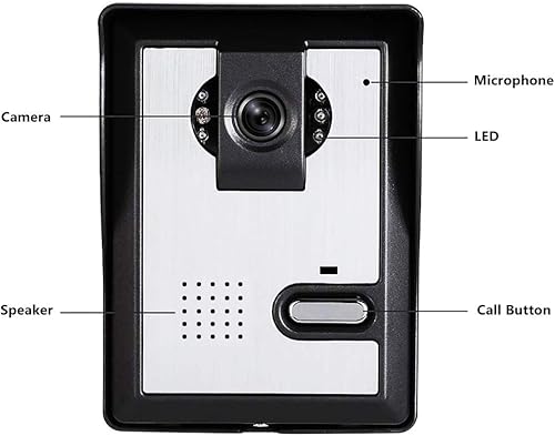 Miniatura 6 de AMOCAM Sistema de timbre de video con cable de 4.3 pulgadas, pantalla LCD transparente, 2 monitores, video, puerta, timbre de teléfono, cámara de