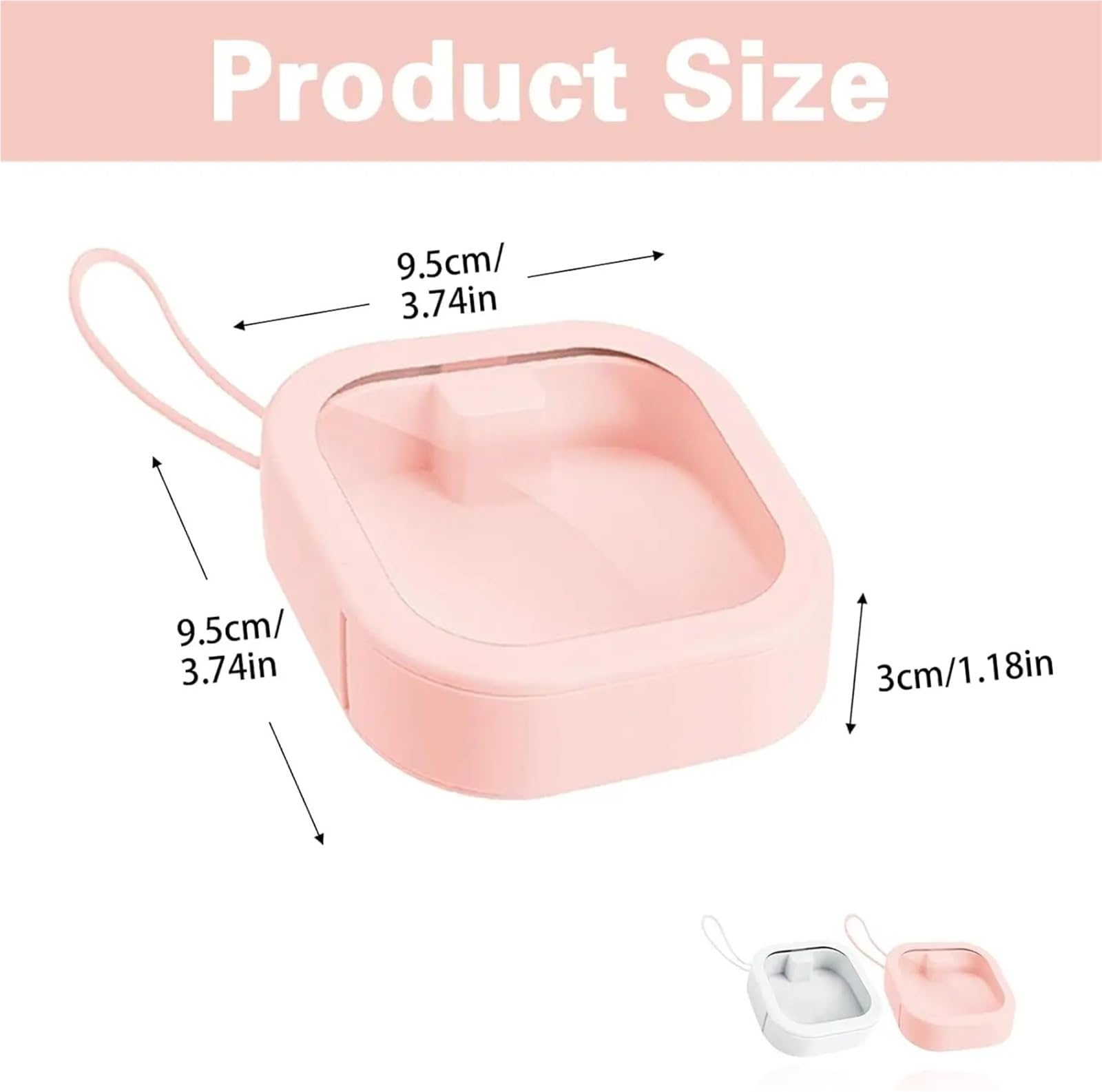 Haargummi Organizer Haargummi-Organizer, stapelbare Zubehörbehälter, Bobby-Pin-Halter, Zuhause, Reisen, Schmuckaufbewahrung(Pink)
