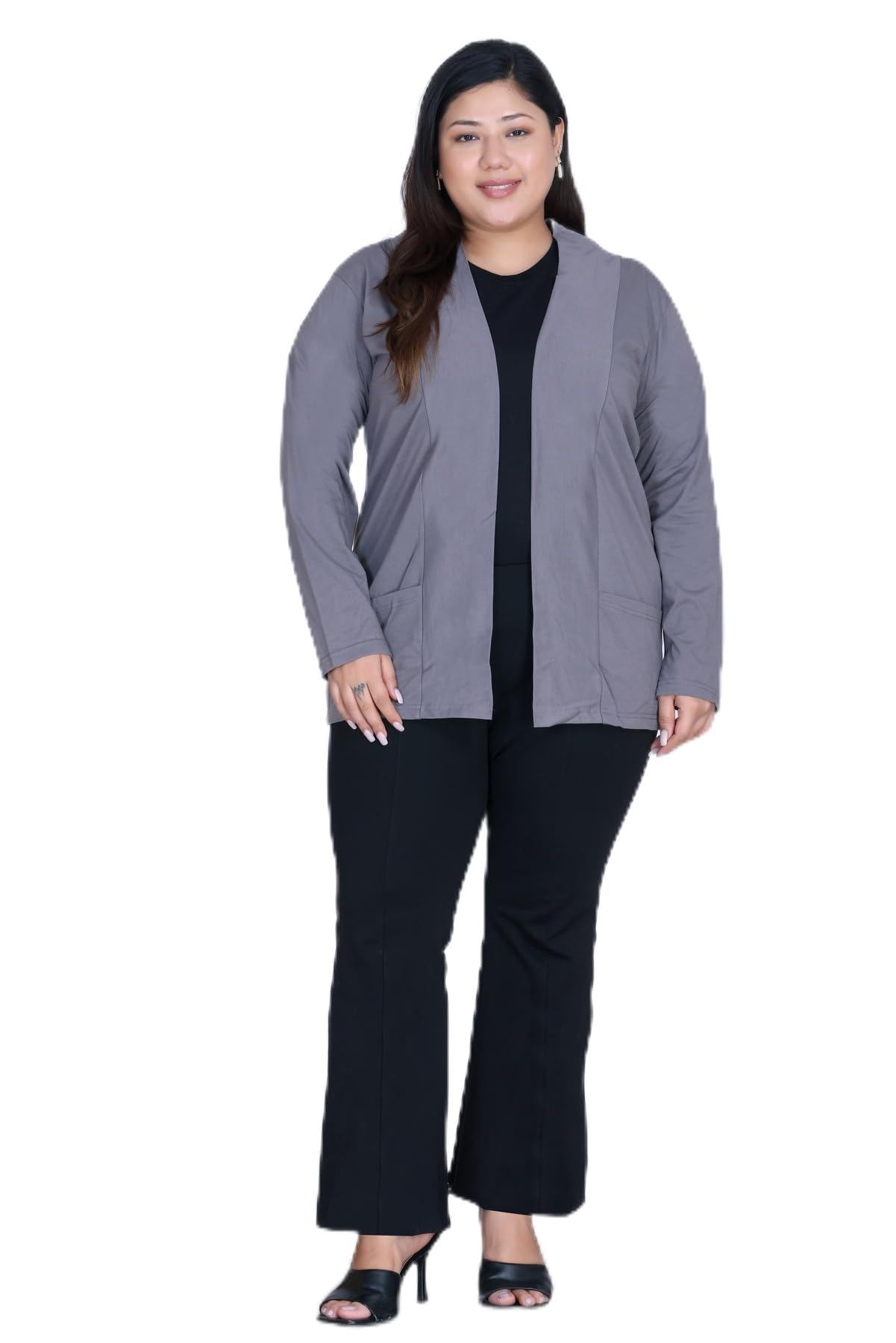 unikites Cotton Front Open Shrug for Women | Full Sleeve Shrug for Women-picture-19