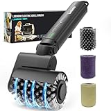 Leebein Electric Grill Brush for Outdoor, 2026 Upgraded BBQ Grill Cleaner with 3 Heads, 3-Speed & Angle Adjust Cordless Rotary Grill Brush, 150Mins Runtime Grill Cleaning Brush for Barbecue Grates