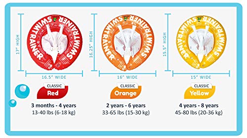 FREDS SWIM ACADEMY SWIMTRAINER ’Classic’ Gelb - Fortgeschrittener Schwimmtrainer für Kinder von 4 bis 8 Jahren, effektive Schwimmhilfe zur Förderung des freien Schwimmens