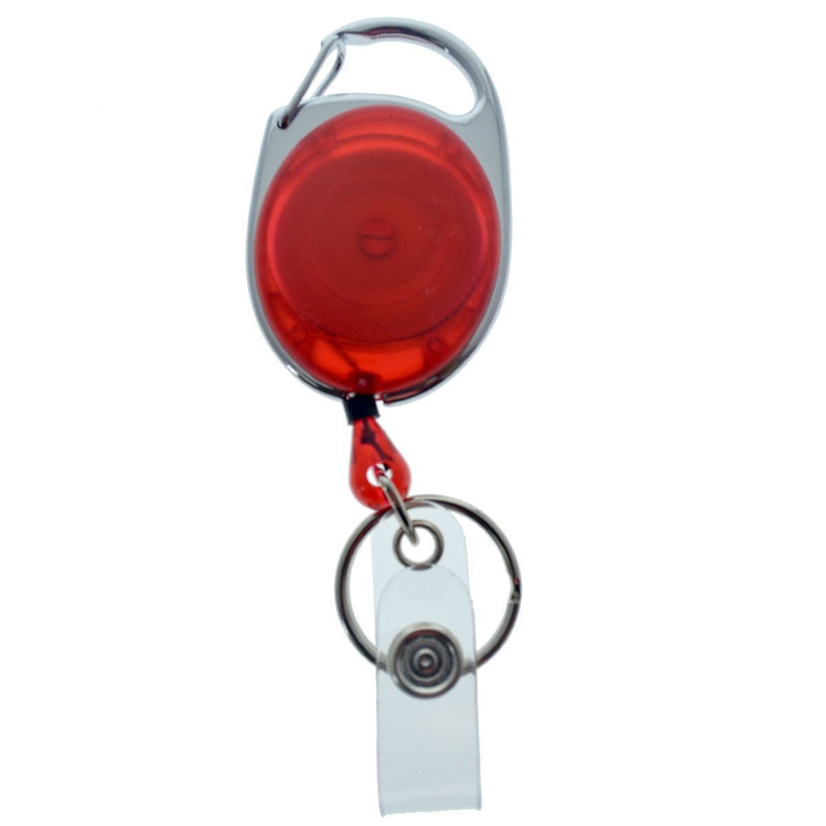 Specialist ID Carretes retráctiles premium con llavero y correa para insignia (paquete de cinco), Rojo -, 5 Pack