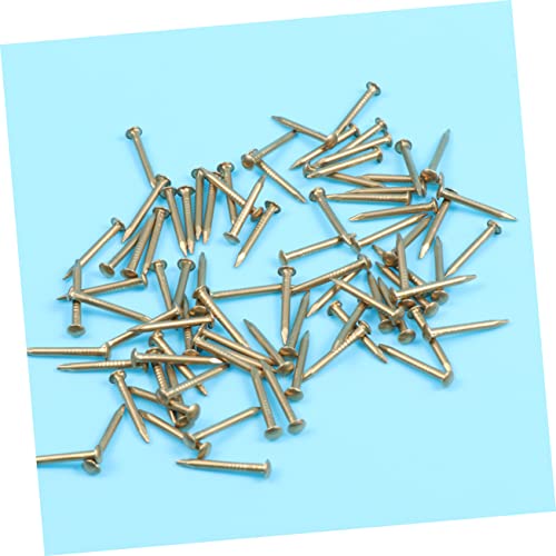 Hemobllo 100pcs Clavos de Latón Cabeza Redonda para Muebles y Cajas Decorativas Pasadores para Bisagras Pequeñas Accesorios DIY de Manualidades miniatura 2
