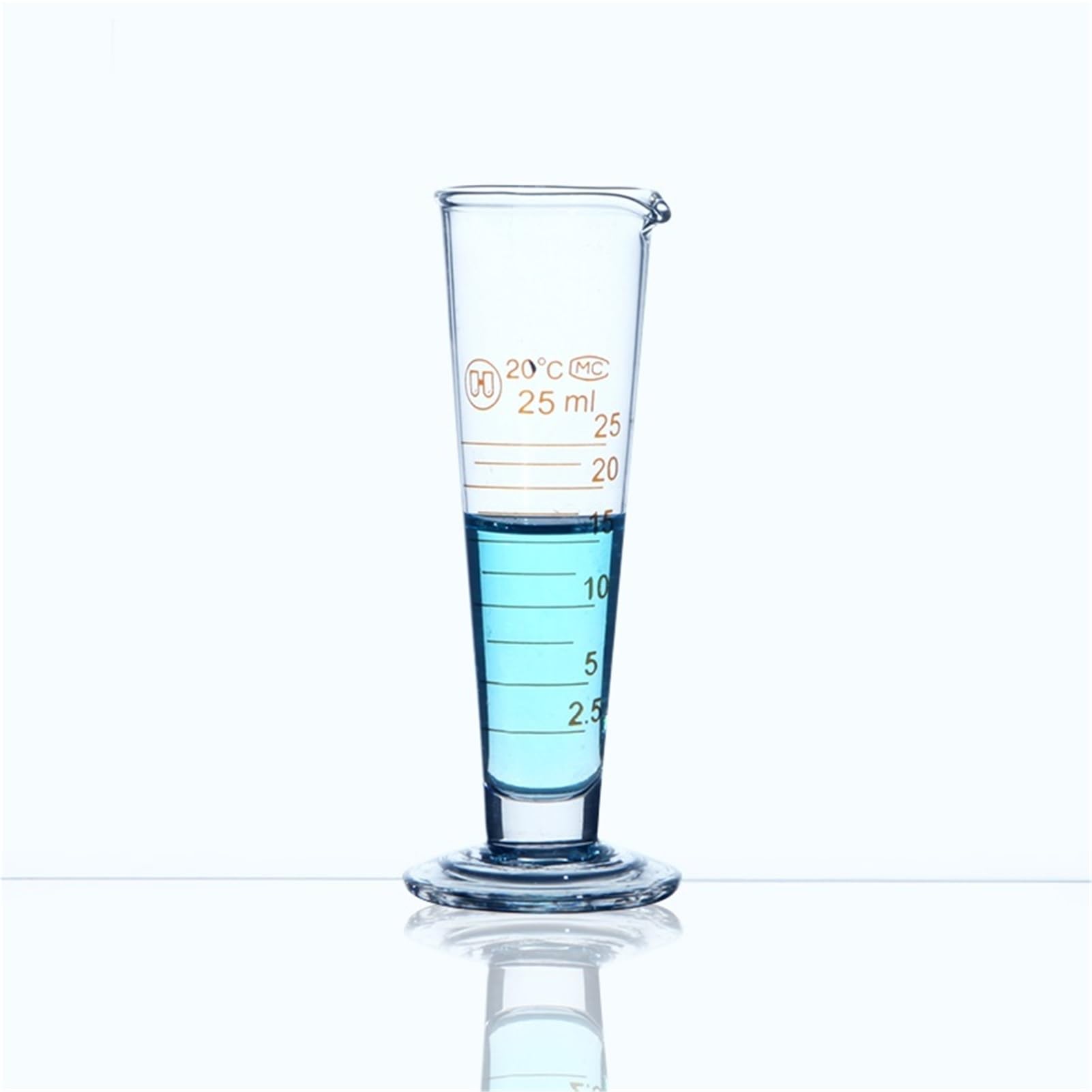 6 Stück / Set aus konischem Chemie-Messglas, konischer Messzylinder, Laborzubehör aus Borosilikatglas