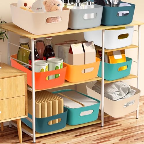 VECH Storage Baskets,7 Pack Plastic Storage Boxes for Shelves,Stackable Cupboard Organiser,Kitchen Storage & Organisation,Bathroom Storage Basket,Shelf Storage Box for Kitchen,Office and Home - Cosy Home Interiors VECH Storage Baskets,7 Pack Plastic Storage Boxes for Shelves,Stackable Cupboard Organiser,Kitchen Storage & Organisation,Bathroom Storage Basket,Shelf Storage Box for Kitchen,Office and Home - Image 7