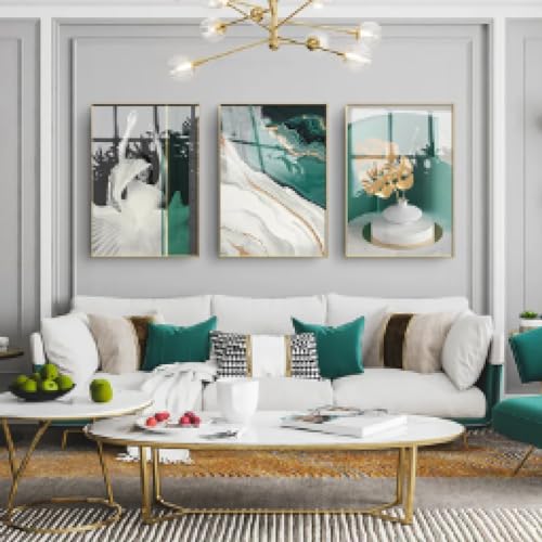 Affiches d'art mural en bambou à dos de tortue 60x80cm triptyque sur toile