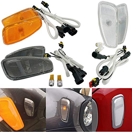 Riflettore Laterale di Avviso per Auto, Segnale di Luce della Lampada, Indicatori Anteriori per Jeep Renegade 2014-2017, Nero Fumo