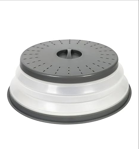 Cubierta para microondas, mango de fácil agarre, apto para lavavajillas, cubierta de plástico de silicona para platos de alimentos (carb