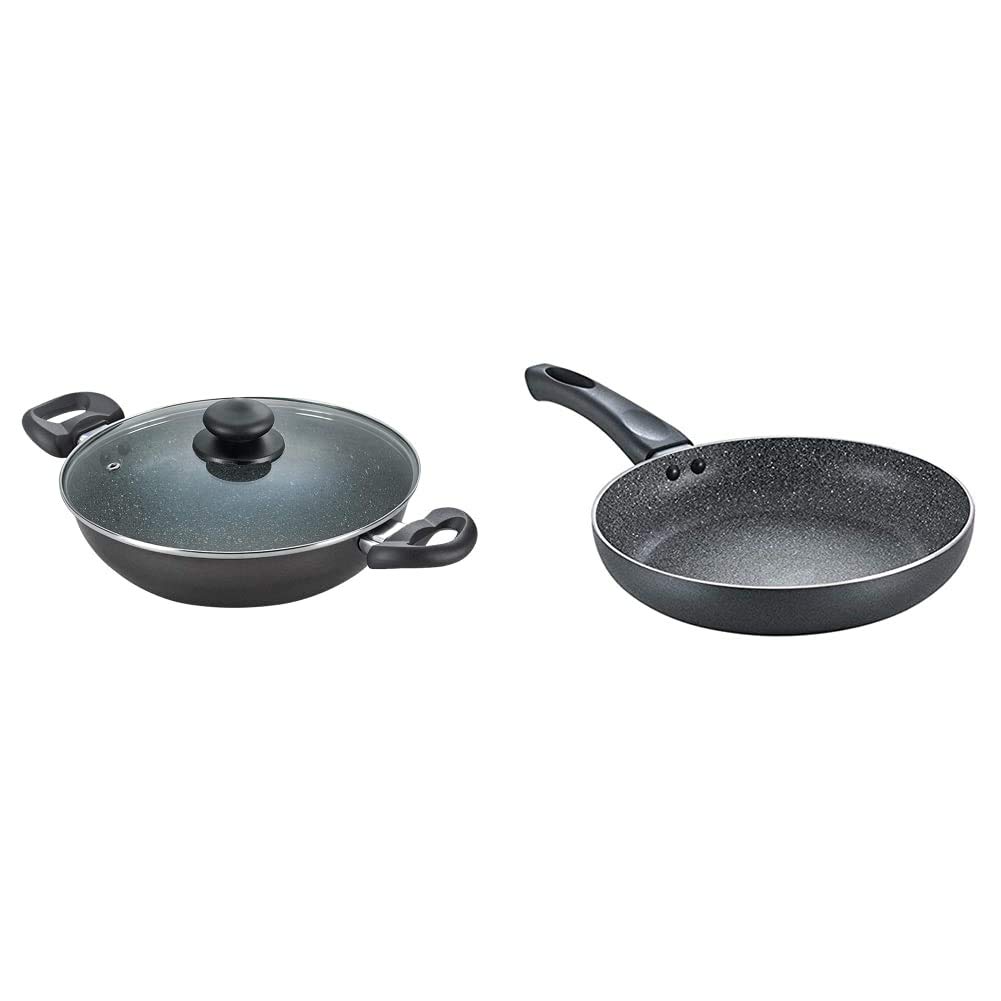 Prestige Signoraware Modular Oval No.3 Plastic Aluminium Mod Blue Store Well Container Set, 1.7 L, 3.5 L, (Black) -Set of 3