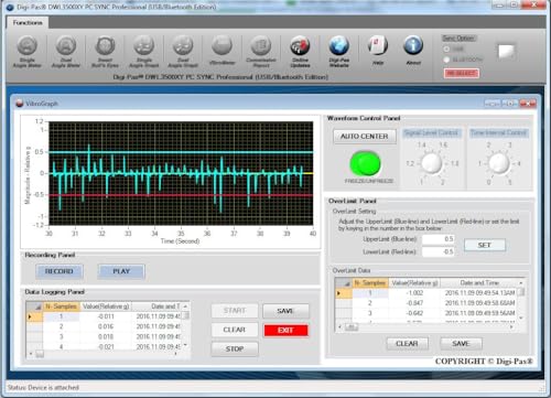 Image of Digi-Pas DWL3500XY 2-Axis Digital Master Precision Level & Inclinometer with BLUETOOTH, 0.0002 inch /ft (0.02mm /M) 6 Inch + PRO Software