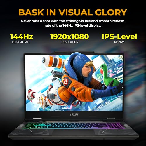 Image of msi Cyborg 15.6 inch Gaming Laptop, NVIDIA GeForce RTX 5060,Intel Core 7 240H, 64GB RAM, 5TB (4TB SSD&1TB Docking Station Set), Backlit Keyboard, HD Webcam, Wi-Fi 6E, Win 11 Pro, Black