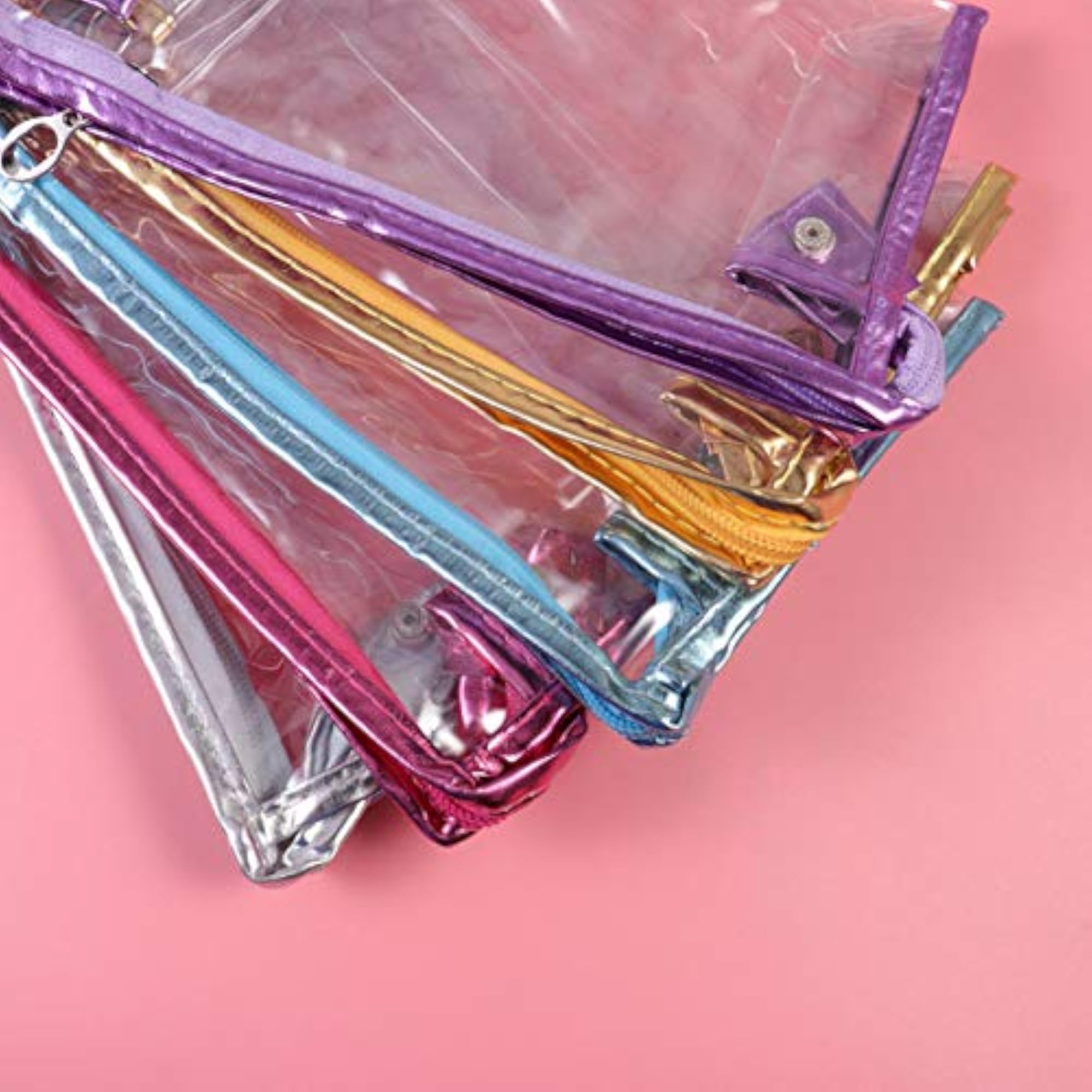 5Pcs Clear Travel Toiletry Bag Set, Waterproof Organizer