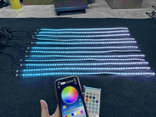 Bluetooth + Remote Control 12PCS 6.5FT 2Meters 78inch Single Row Dream Color Chasing Illuminated LEDs Light Strips for Car Truck Spyder Ryker Polaris Slingshot Hood Rear Lights - Image 5