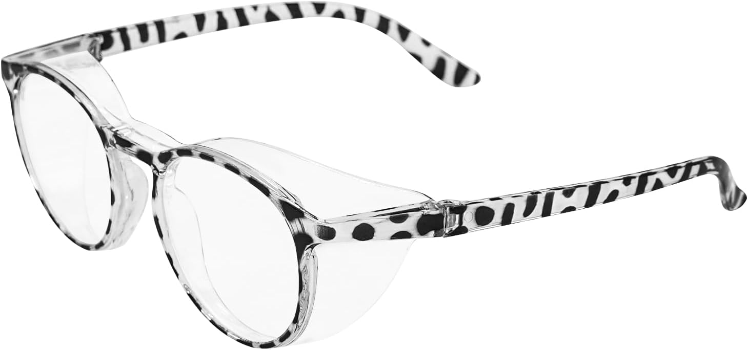 HXMJIED Safety Glasses, Leopard Safety Goggles, Protective Eyewear, Blue Light Blocking Protection Glasses, Glasses With Side Shields, Anti-fog Goggles