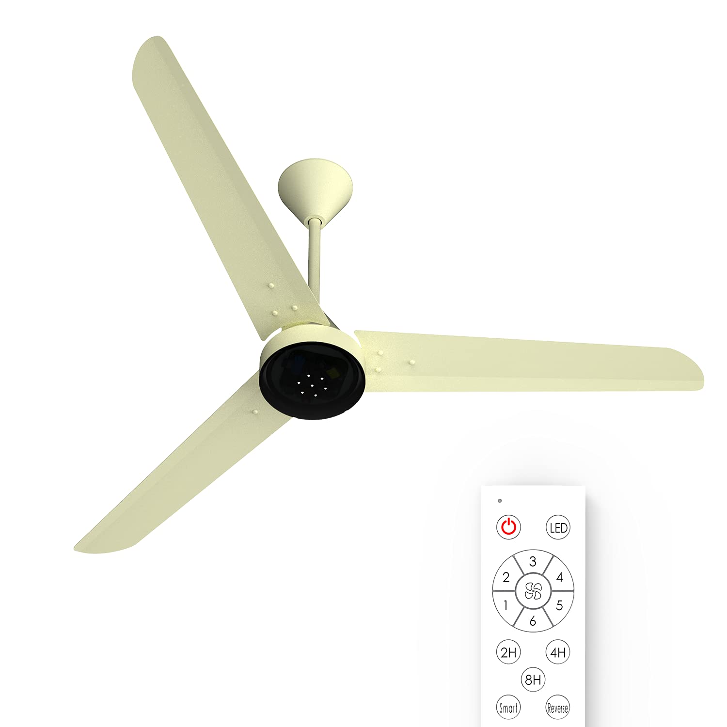 Halcyon Classic 1200 mm Energy Saving BLDC Ceiling Fan with Remote (Ivory)