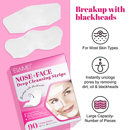 Yecuce Pore Strips,Natural Blackhead Strips For All Skin Type,Nose Strips For Blackheads,Pore Cleansing Strips,Black Heads Strip,Nose Blackhead Remover Strip,Blackhead Remover For Face #TOP3