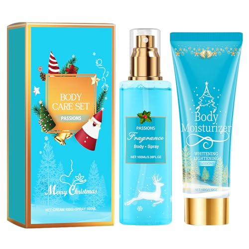 Loción Corporal Reafirmante,Loción Hidratante Corporal,Fragancia de Larga Duración Body Mist,Sprays Corporales con Fragancia para Mujeres,Set Navideño para el Cuidado de la piel,Regalos para Mujeres