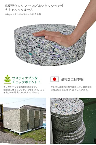 金鵄 フロアクッション 丸型40 高反発 ふわふわ (シャーリー