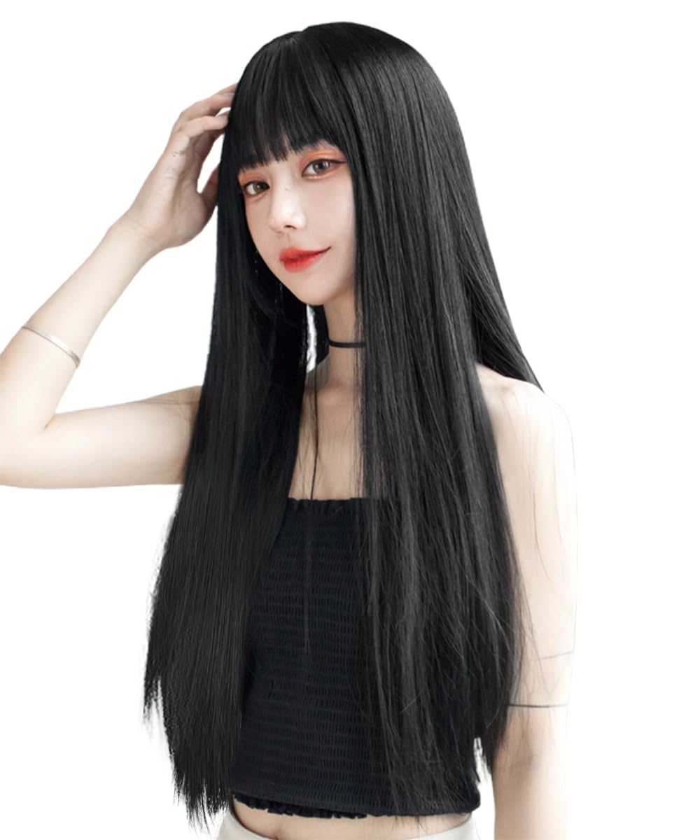 ただの黒髪クール好きページ＊ウィッグオーダー ウィッグ ショート 黒髪 コスプレウィッグ 黒 ピンク コスプレ