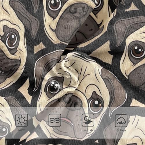 Illustrated Cartoon Pug Dogs Girl Panties Cute Girls Underwear Toddlers Cotton Fancy Briefs Undies Kids 2t3