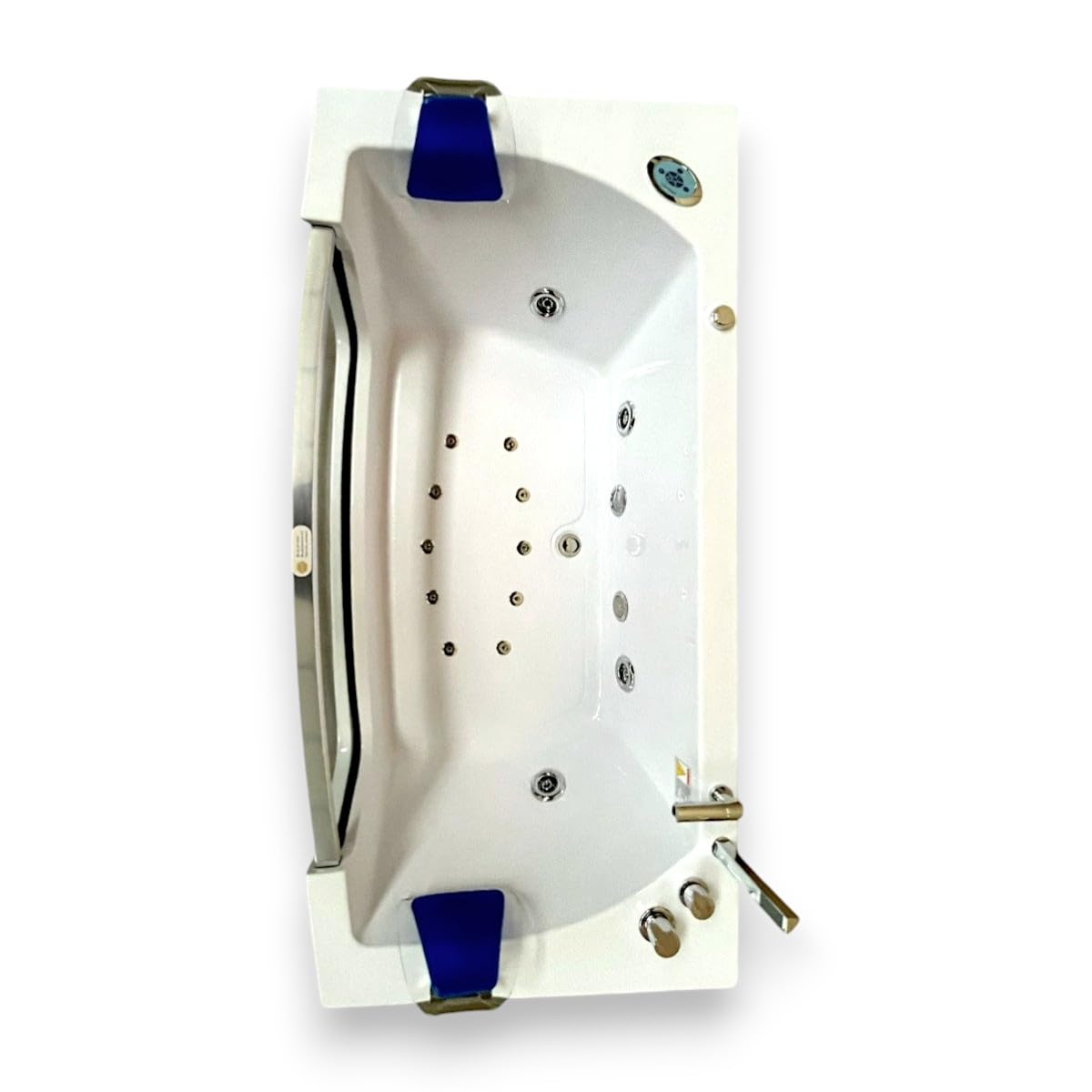 Baignoire hydromassage blanc 180 X 90 cm Chromothérapie 14 jets – Privilege