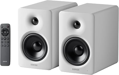 Edifier M90 Altoparlanti Scaffale con 100W RMS, LDAC & Hi-Res, Bianco