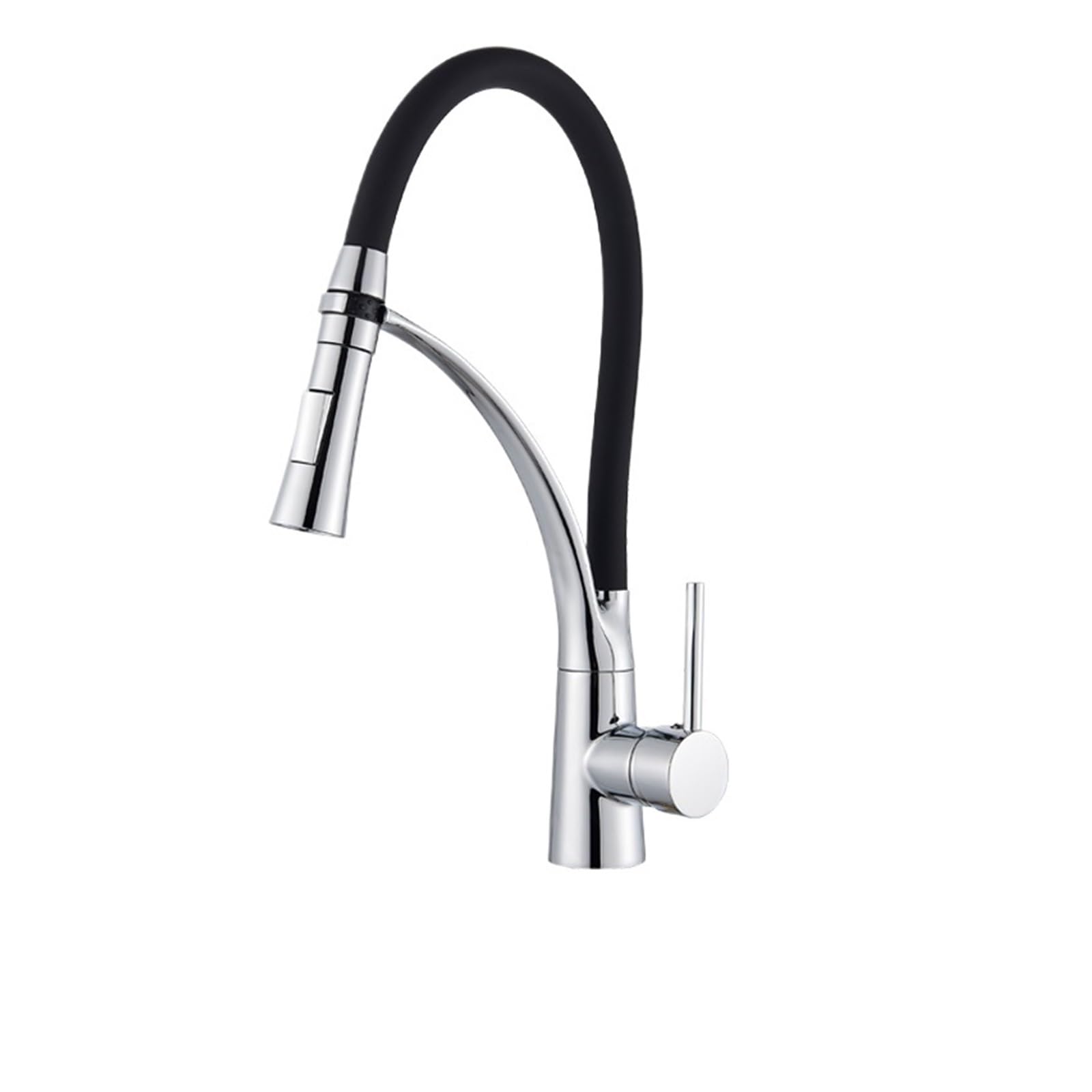 Mitigeur évier de cuisine extractible chrome avec bec amovible eau chaude et froide