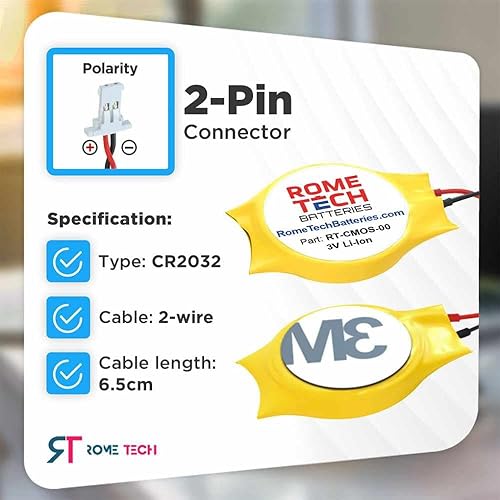 Miniatura 2 de Rome Tech BIOS CMOS RTC - Batería para Dell Alienware Alpha R1  Steam Machine i5 i7 Desktop Yellow Light Fix  CR2032CL-23-2 (paquete de 10)