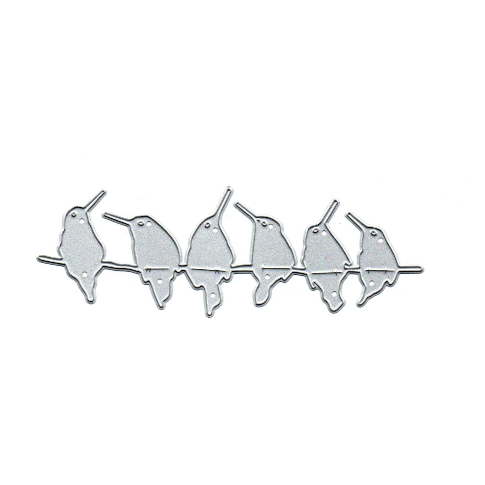Row of Singing Hummingbirds Metal Die Cuts for Card Making,Spring Bird Card Cutting Dies Cut Stencils DIY Scrapbooking Album Decorative Embossing Paper Card Embossing Craft - Image 2