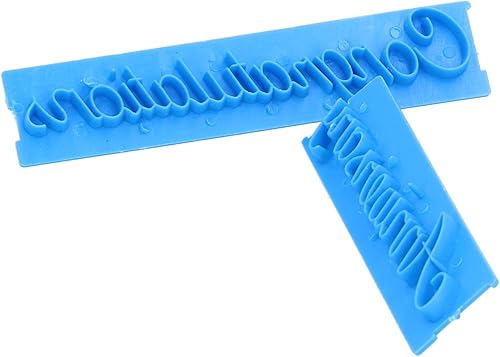 Miniatura 3 de 6 moldes para moldes de galletas para fondant, moldes de letras escritas a mano para tartas, moldes de palabras para sellos, feliz cumpleaños,