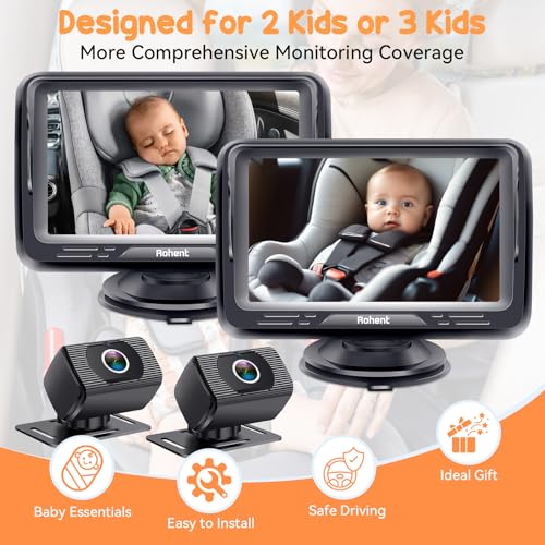 Baby Monitor with Two Cameras and Large Screen