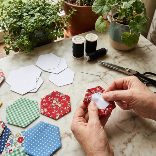 XLIUAX 300 Stück Patchwork Paper Piecing, 2,6 cm Hexagon Quilt Schablonen Steppvorlagen DIY Nähen Handwerk Quilting Supplies für Patchwork-Nähprojekte Quiltzubehör zum Spleißen Quiltvorlagen