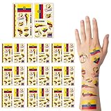 20Pcs World Cup Temporary Football Tattoos, National Flag Tattoo Stickers, Soccer Fans Waterproof Transfer Tattoos for International Sports Events Party Decorations,Ecuador