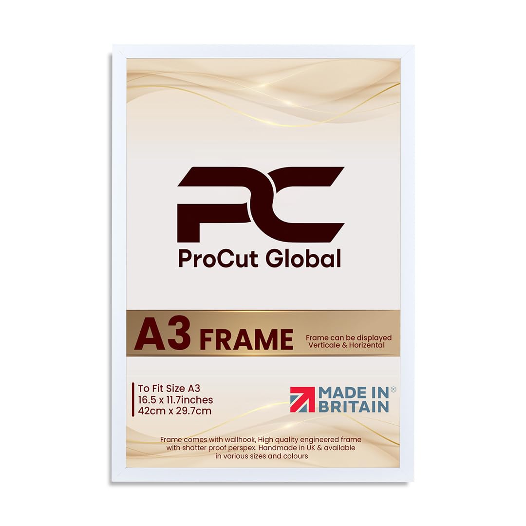 Procut Global Sleek White Picture Frame For Photos - A3 — image 1